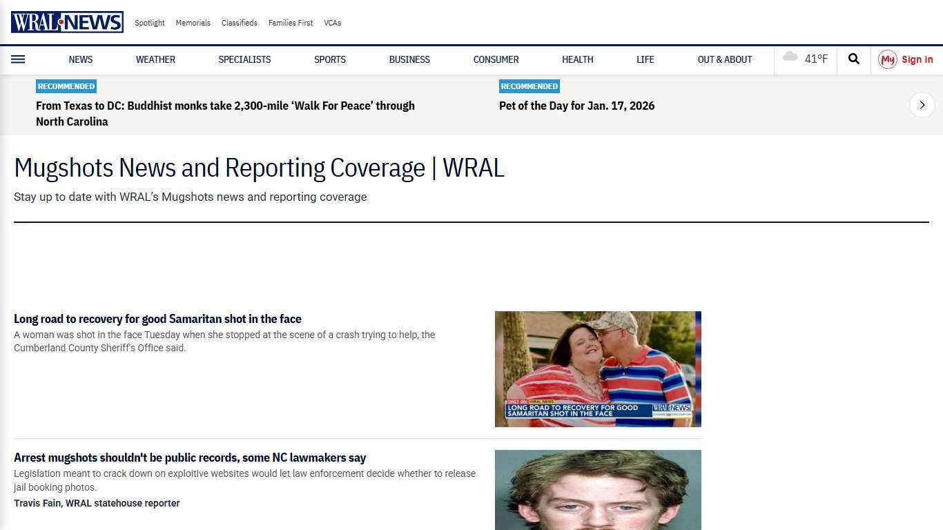 Mugshots News and Reporting Coverage | WRAL